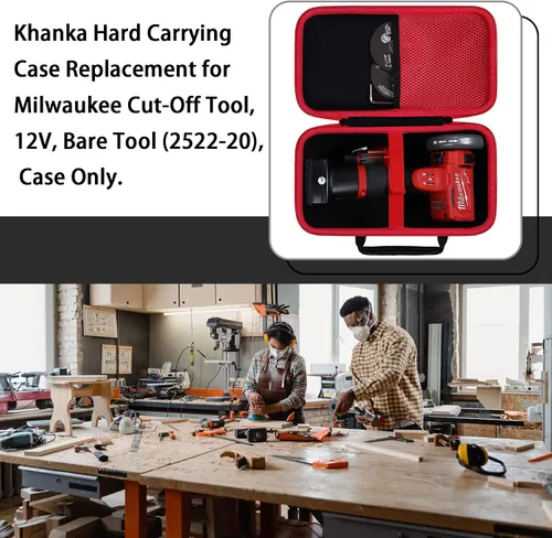 Vista 2 de khanka Repuesto de funda rígida para herramienta de corte inalámbrica Milwaukee de 12 V (2522-20), solo funda