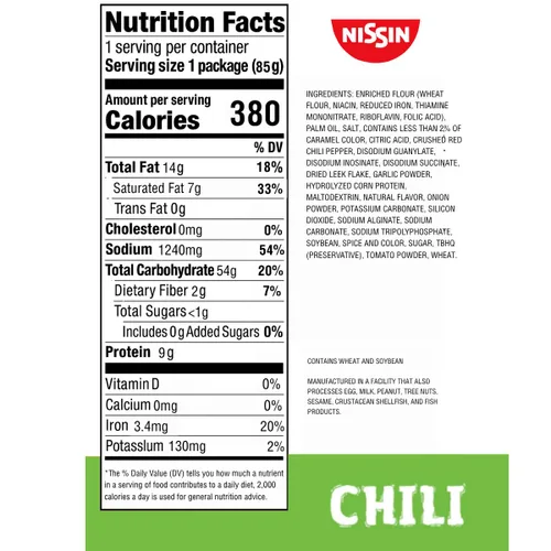 Vista 2 de Nissin Top Ramen Comida rápida y conveniente lista en minutos con agua caliente.