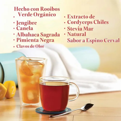 Vista 4 de The Republic of Tea - Get Burning - Té de hierbas para el metabolismo, 36 bolsas de té