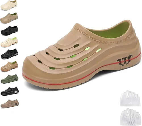Vista 12 de Armadillo Zuecos para mujeres y hombres, zapatos de chef Armadillo, zuecos cómodos antideslizantes, zapatos de chef para mujeres y enfermeras