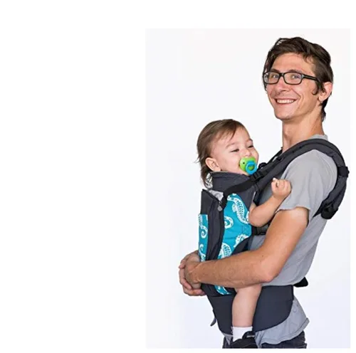 Vista 3 de LILLEbaby Portabebés 4 en 1 Essentials para todas las estaciones, caballito de mar, tela ergonómica y cómoda