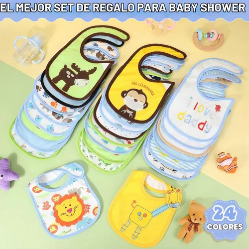 Vista 5 de HooLing - 24 baberos para bebés para niños pequeños a granel