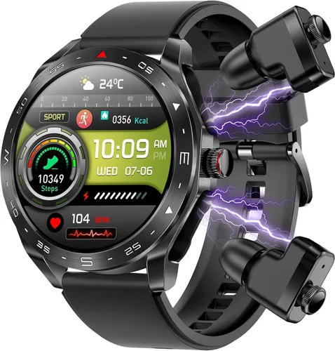 Vista 16 de Relojes inteligentes militares para hombre (responder/hacer llamadas) con potente linterna de 1.96 pulgadas HD, reloj inteligente táctico al aire