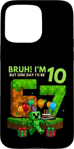 Vista 31 de Bruh I'm 10 But One-Day I'll Be 67 Retro 10th Birthday Kids Case for iPhone 17