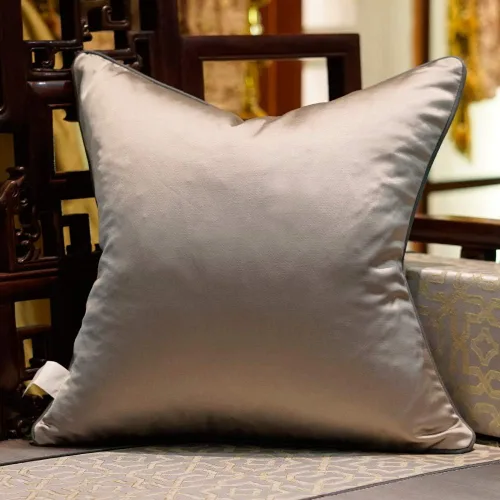 Vista 2 de Avigers - Fundas de cojín decorativas de 18 x 18 pulgadas, estilo chino, gris, con salpicaduras de tinta, fundas de cojín de lujo, fundas