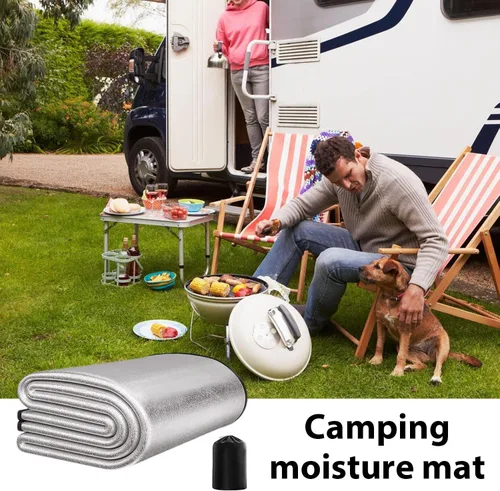 Vista 7 de Almohadillas de camping para dormir – Alfombrilla de dormir al aire libre con capa impermeable y de papel de aluminio Almohadilla de viaje