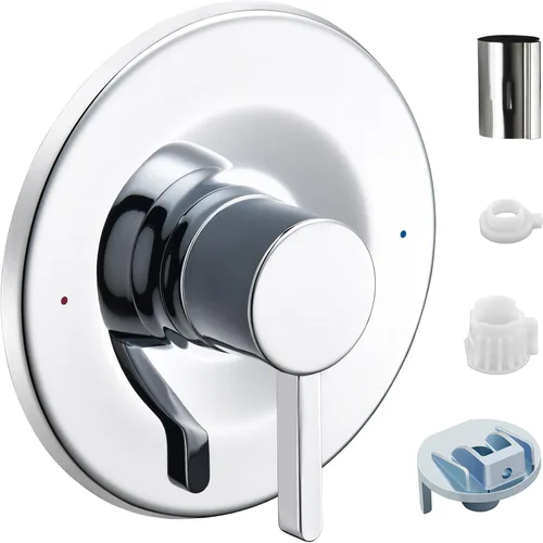 Vista 8 de Kit de molduras de ducha y bañera, compatible con válvula Moen Posi-Temp, cromado