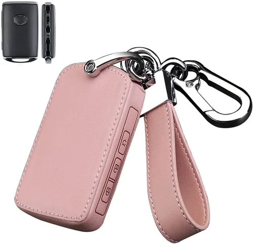 Vista 3 de SANRILY Funda de cuero para llavero de 3/4 botones para Mazda 3 (Hatchback) 2020 2021 CX-5 CX-30 CX-12 sin llave, protector completo con llavero