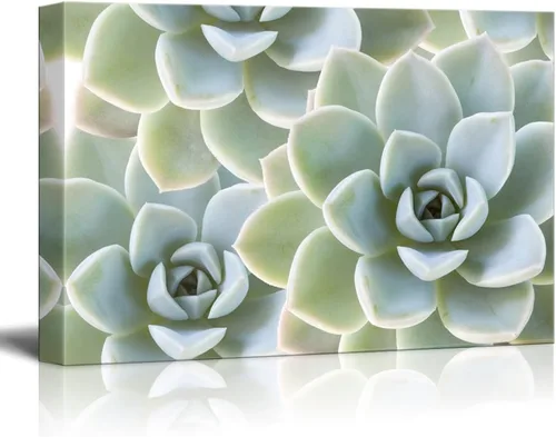 Vista 10 de Wall26 - Lienzo decorativo para pared (12.0 x 18.0 in), diseño de cactus sobre fondo azul