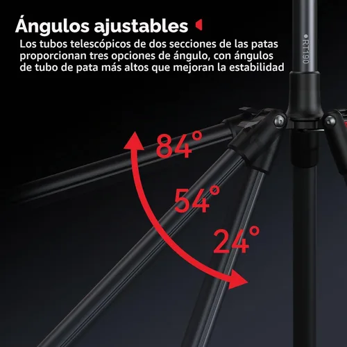 Vista 5 de SMALLRIG Soporte de luz ajustable para fotografía de 74.8 pulgadas/6.23 pies, carga máxima de 8.8 libras, soporte de trípode de iluminación compacto