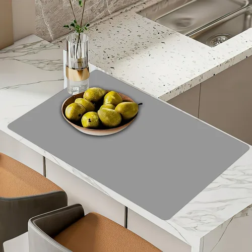Vista 8 de Tapete de silicona súper grande, 120 x 24 pulgadas, tapete de silicona para encimera de cocina, tapete antideslizante resistente al calor, tapete