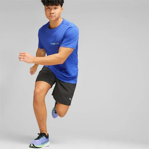 Vista 12 de Camiseta de Manga Corta Hombre Puma Run Favorite Logo Azul