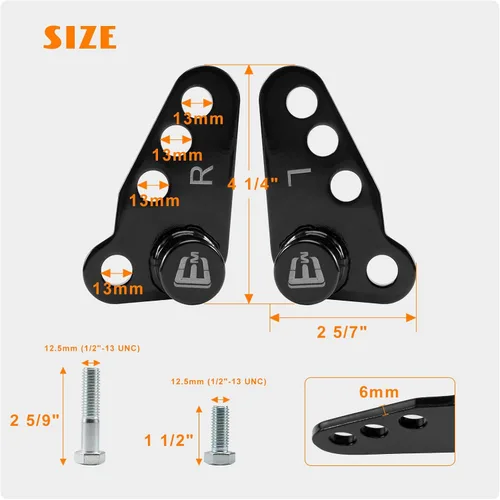 Vista 4 de Kits de descenso trasero ajustable para motocicleta Eumti 1"2"3" Compatible con Harley Touring Standards Street Glide Electra Glide Ultra Glide Road