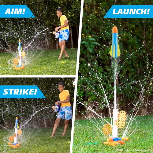 Vista 2 de NERF Super Soaker SkyBlast - Rociador de objetivo para niños al aire libre - Juegos de agua de verano