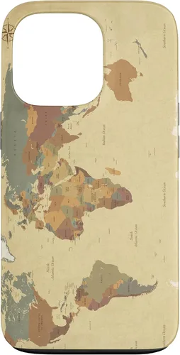 Vista 10 de Funda para teléfono inteligente con diseño de mapa mundial para iPhone 17