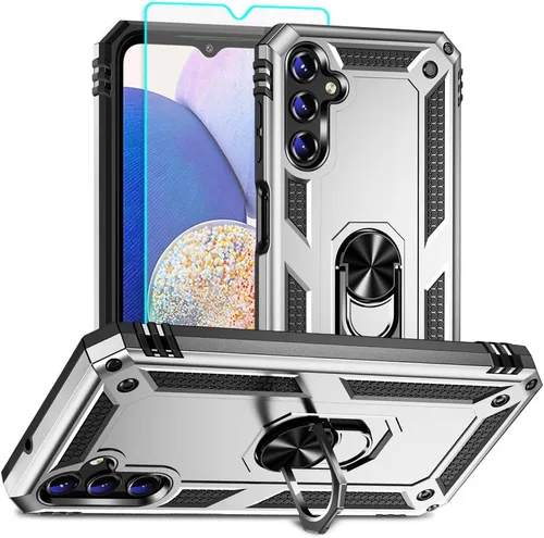 Vista 10 de Funda para Samsung A14 5G, Galaxy A14 5G con protector de pantalla HD, [grado militar de 16 pies probada en caídas], anillo protector a prueba