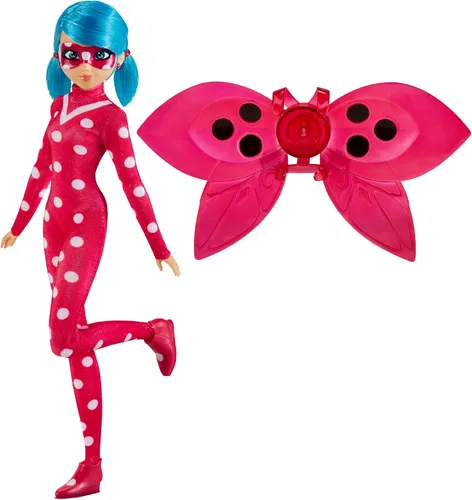 Vista 4 de Bandai Milagrosa mariquita y gato negro juguetes articulados 10.2 in muñeca de moda con accesorios Marinette Superhero Cosmobug Figurine