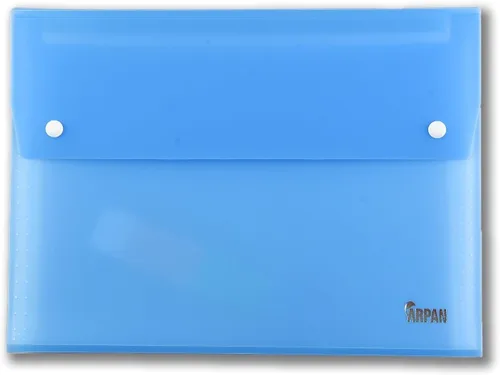 Vista 2 de Arpan Archivo expandible A4 13 Fusset Pocket Folder Stud Wallet Case Organizador (azul)