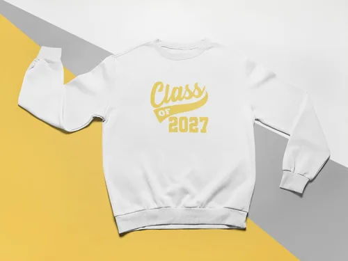 Vista 4 de Adhesivo de graduación para planchar en la clase de 2027, calcomanía para camiseta de secundaria, parche de graduación HTV para graduados