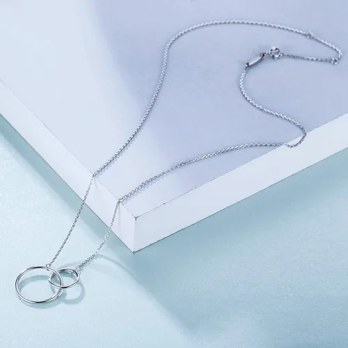 Vista 3 de CHICLOVE Regalo para tía y sobrina, el amor entre tía y sobrina es para siempre, collar de plata de ley para tía y sobrina, Plata esterlina