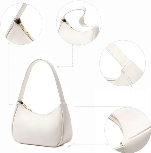 Vista 7 de CYHTWSDJ Bolsos de hombro para mujer, lindo bolso de mano con cierre de cremallera
