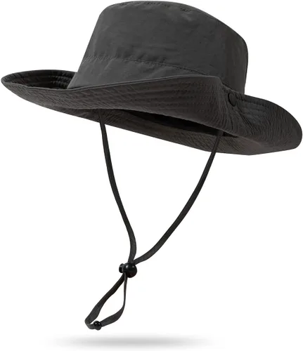 Vista 10 de CLAPE Sombrero de pescador para exteriores, impermeable, UPF 50+, ala Boonie para mujeres y hombres, ligero para senderismo, safari, sombrero