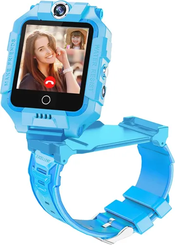 Vista 17 de OKYUK Reloj inteligente con GPS 4G para niñas y niños, IP67, impermeable, deportivo, reloj inteligente para niños, con cámara, WiFi, videollamada