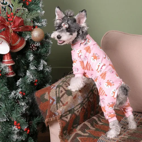Vista 8 de CuteBone Pijama Térmico para Perro con Cuello de Tortuga, Abrigo Navideño de Forro Polar – Ropa Suave y Acogedora de Cuello Alto para Perros