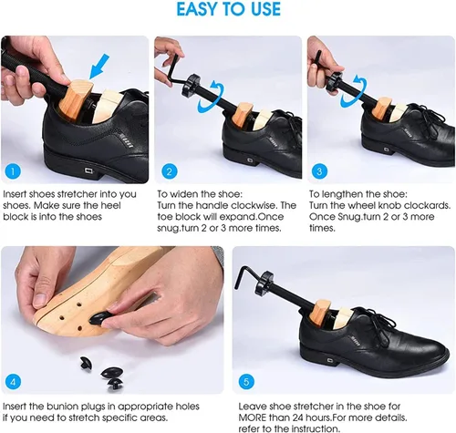 Vista 8 de Un par de zapatos de madera profesional de dos vías para hombres o mujeres, para pies anchos, zapatos ajustados y holgados