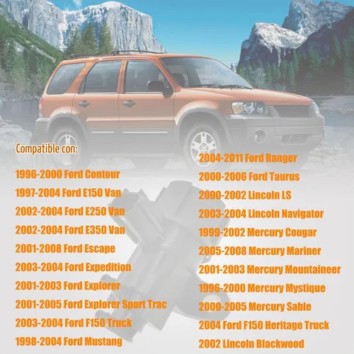 Vista 2 de Válvula EGR EGR3001 Válvula solenoide de vacío EGR Compatible con Ford F150 E150 E250 E350 Escape Expedition Explorer Taurus Lincoln Mercury Válvula