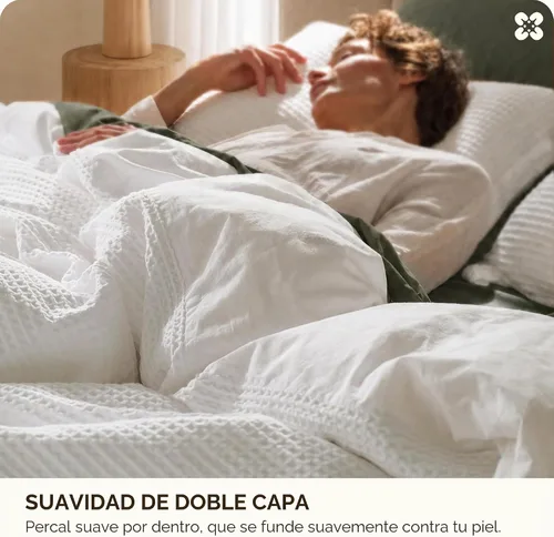 Vista 4 de Bedsure PureWoven - Juego de funda de edredón 100% algodón, 2 piezas