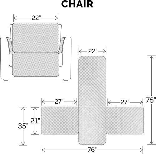 Vista 2 de Furhaven - Funda acolchada impermeable para muebles de sala de estar para perros y gatos, con diseño de patas, protector con reverso antideslizante