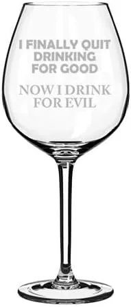 Vista 2 de Copa de vino I Finally Dejé de Beber For Good Now I Drink For Evil Funny (17 oz sin tallo)