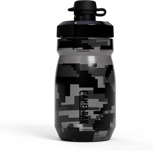 Vista 7 de CamelBak Podium - Botella de agua sucia de 15 onzas, Deep Sea Digi Camo Mud Cap Protection, Easy Squeeze Design, High Flow Self Sealing Cap