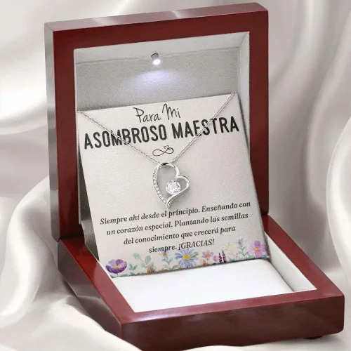 Vista 4 de Regalo Para Maestra - Regalos Para Maestras Personalizados, Regalo Para Mi Esposa, Collares Para Mi Maestra, Recuerdos Para Graduación, Collar Para