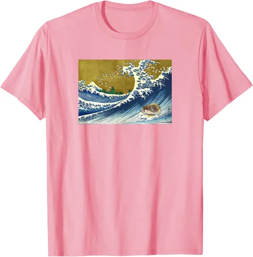 Vista 27 de Camiseta de surf japonés con diseño de erizo Azul Marino