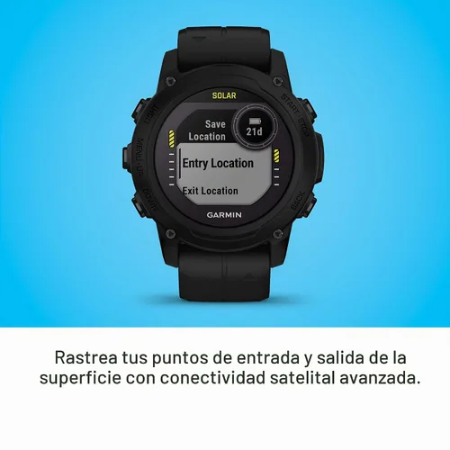 Vista 6 de Garmin Descent™ G1 Solar, Computadora de Buceo Resistente con Capacidades de Carga Solar, Múltiples Modos de Buceo, Seguimiento de Actividad, Negro