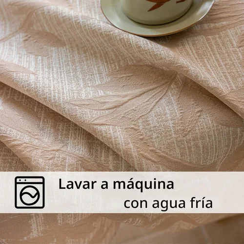 Vista 4 de AIRCOWRIE Mantel de Lino de Algodón para Mesas Rectangulares, Resistente de Servicio Pesado, Resistente a las Arrugas, Resistente al Agua, Paño