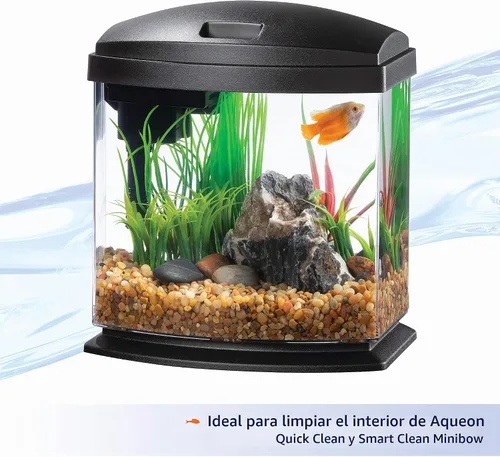 Vista 4 de Aqueon - Raspador de algas para acuario, imán de limpieza de peceras, mini Limpiador magnético de vidrio de acuario para acrílico, almohadilla