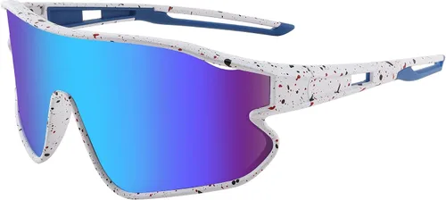 Vista 2 de FEISEDY Gafas de sol unisex para jóvenes, gafas de sol de béisbol y tenis, UV400 deportivas para niños y niñas, pantallas de ciclismo B4064