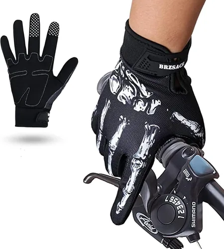 Vista 2 de BRZSACR Guantes deportivos al aire libre guantes de ciclismo con pantalla táctil para motocicleta MTB hombres mujeres