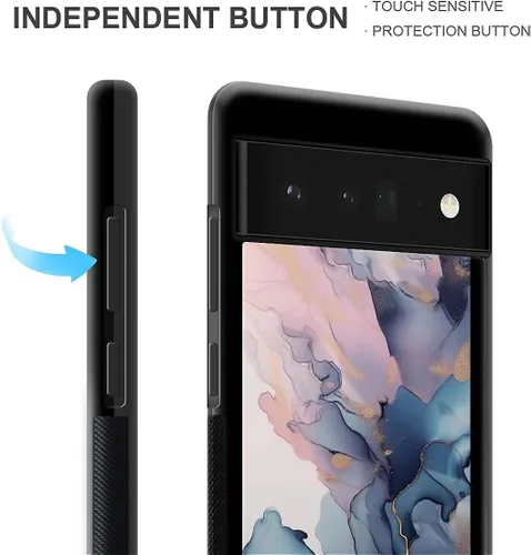 Vista 1610 de Compatible con Google Pixel 4A 5G Mobile Case Creative Acrylic Panel trasero Silicona Protección Grip especialmente diseñado para Google Pixel 4A 5G