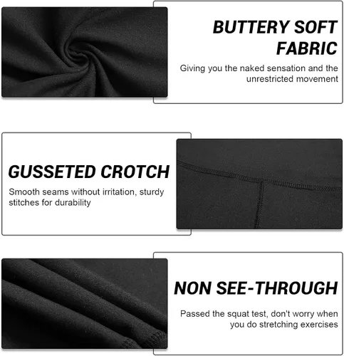 Vista 5 de Gayhay - Leggings estampados de cintura alta para mujer suaves opacos entallados con control de abdomen ideales para correr yoga y ciclismo