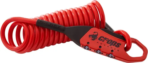 Vista 12 de CROPS Cable de Candado para Bicicleta, Q5-COCON 6 pies Negro, Candado de Cable de Combinación Reiniciable de 3 Dígitos, Diseño Compacto, Fácil