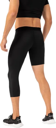 Vista 11 de Pantalones de compresión de 3/4 de una pierna para hombre, mallas de baloncesto atléticas para correr, leggings deportivos de capa base capri