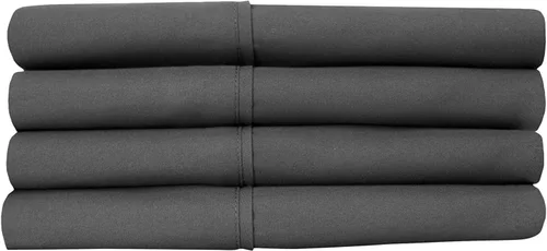 Vista 62 de Juego de sábanas de 4 piezas para camas individuales de 1500 hilos de microfibra de cepillado fino con bolsillo profundo - 1 funda de almohada