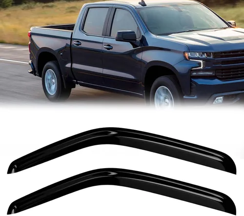 Vista 76 de Protectores de lluvia de ventana para Ford F150 SuperCab 2004-2014 2 piezas deflector de ventana para 09-14 F-150 con 2 puertas delanteras
