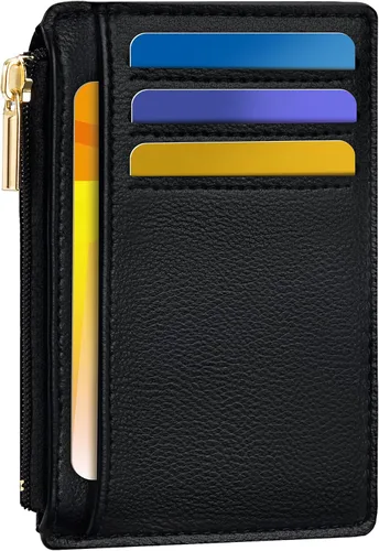 Vista 12 de Tipmile Cartera para tarjetas de crédito para mujer, pequeña funda delgada Muerciélagos