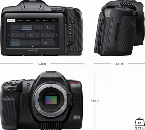 Vista 5 de Blackmagic Design Cámara de cine de bolsillo 6K Pro (CINECAMPOCHDEF06P)