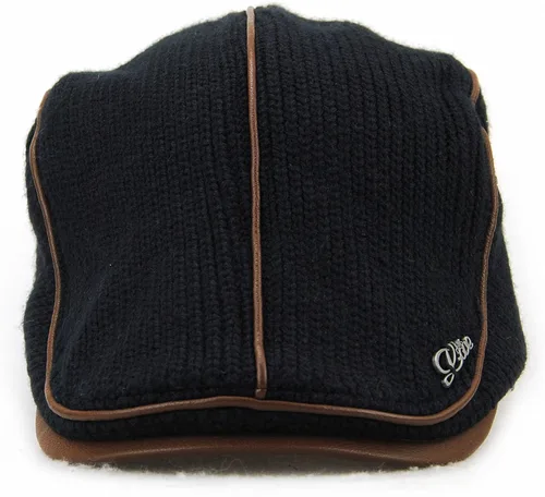 Vista 2 de MOTINE Men's Knitted Wool Driving Duckbill Hat Warm Newsboy Flat Scally Cap